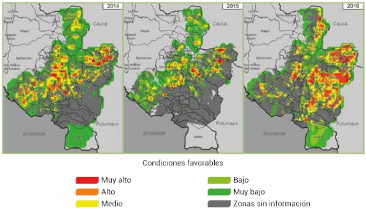 Resultados del estudio piloto para la identificaci�n de cultivos de amapola, Nari�o 2014-2016