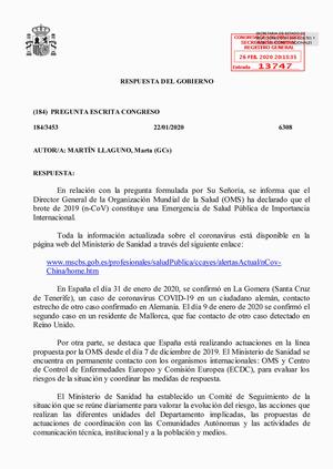 Respuesta Gobierno